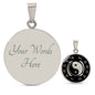 Yin Yang - Symbol of Balance and Harmony Stainless Steel or 18k Gold Circle Necklace Pendant 18-22"-Express Your Love Gifts