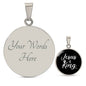 Jesus is King Matthew 28:18 Necklace Circle Pendant Stainless Steel or 18k Gold 18-22"-Express Your Love Gifts