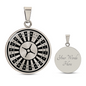 Roulette Circle Necklace Stainless Steel or 18k Gold 18-22-Express Your Love Gifts