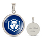 Crypto.com Coin (CRO) Circle Necklace Stainless Steel or 18k Gold 18-22"-Express Your Love Gifts
