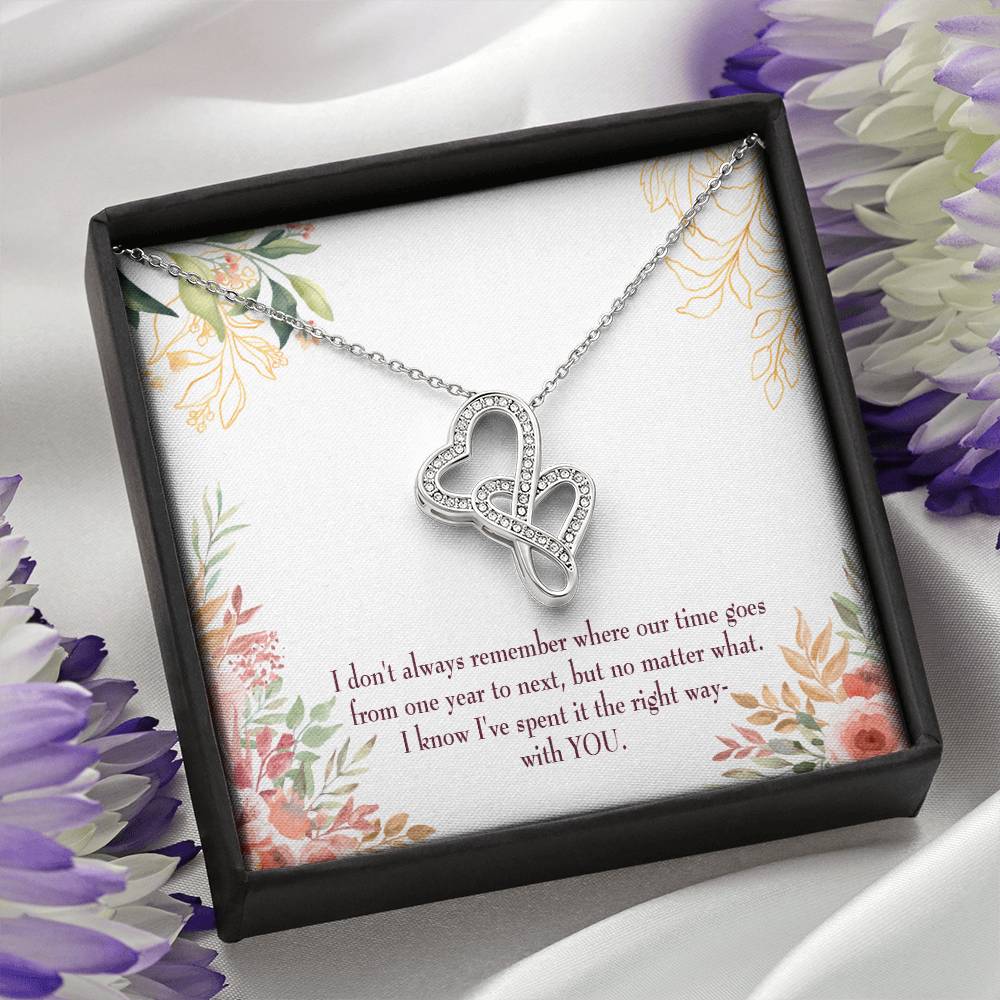 A Time Well Spent Heart-to-Heart Pendant Necklace-Express Your Love Gifts