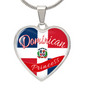 Dominican Princess Necklace Stainless Steel or 18k Gold Heart Pendant 18-22"''-Express Your Love Gifts