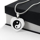 Yin Yang Heart Pendant Necklace Stainless Steel or 18k Gold Heart Pendant 18-22"-Express Your Love Gifts