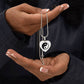 Yin Yang Heart Pendant Necklace Stainless Steel or 18k Gold Heart Pendant 18-22"-Express Your Love Gifts