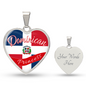 Dominican Princess Necklace Stainless Steel or 18k Gold Heart Pendant 18-22"''-Express Your Love Gifts