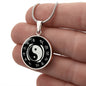 Yin Yang - Symbol of Balance and Harmony Stainless Steel or 18k Gold Circle Necklace Pendant 18-22"-Express Your Love Gifts