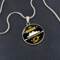 Burgh City of Champions Circle Necklace Stainless Steel or 18k Gold 18-22"-Express Your Love Gifts