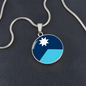 Minnesota State Flag 2024 Necklace Stainless Steel or 18k Gold Circle Pendant 18-22"-Express Your Love Gifts