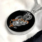 Tiger Dragon Yin Yang Circle Necklace Stainless Steel or 18k Gold Circle Pendant 18-22"-Express Your Love Gifts