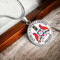 Virginia Prince George County Seal Circle Necklace Stainless Steel or 18k Gold Circle Pendant 18-22"-Express Your Love Gifts
