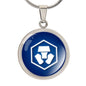 Crypto.com Coin (CRO) Circle Necklace Stainless Steel or 18k Gold 18-22"-Express Your Love Gifts