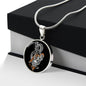 Tiger Dragon Yin Yang Circle Necklace Stainless Steel or 18k Gold Circle Pendant 18-22"-Express Your Love Gifts