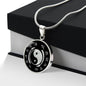 Yin Yang - Symbol of Balance and Harmony Stainless Steel or 18k Gold Circle Necklace Pendant 18-22"-Express Your Love Gifts