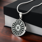 Roulette Circle Necklace Stainless Steel or 18k Gold 18-22-Express Your Love Gifts
