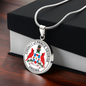 Virginia Prince George County Seal Circle Necklace Stainless Steel or 18k Gold Circle Pendant 18-22"-Express Your Love Gifts