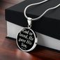 John 3:16 God So Loved Circle Necklace Stainless Steel or 18k Gold Circle Pendant 18-22"-Express Your Love Gifts
