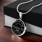 Psalm 91 God is My Refuge Circle Necklace Stainless Steel or 18k Gold 18-22-Express Your Love Gifts