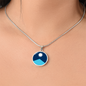 Minnesota State Flag 2024 Necklace Stainless Steel or 18k Gold Circle Pendant 18-22"-Express Your Love Gifts