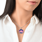 God's Timing Habakkuk 2:3 Circle Pendant Stainless Steel or 18k Gold 18-22"-Express Your Love Gifts
