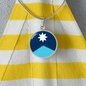 Minnesota State Flag 2024 Necklace Stainless Steel or 18k Gold Circle Pendant 18-22"-Express Your Love Gifts