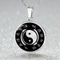 Yin Yang - Symbol of Balance and Harmony Stainless Steel or 18k Gold Circle Necklace Pendant 18-22"-Express Your Love Gifts