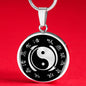 Yin Yang - Symbol of Balance and Harmony Stainless Steel or 18k Gold Circle Necklace Pendant 18-22"-Express Your Love Gifts