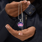 God's Timing Habakkuk 2:3 Circle Pendant Stainless Steel or 18k Gold 18-22"-Express Your Love Gifts
