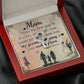 Personalized To Mom My Greatest Blessing is Your Love Eternal Hearts CZ Necklace 14K White Gold Over Stainless Steel-Express Your Love Gifts