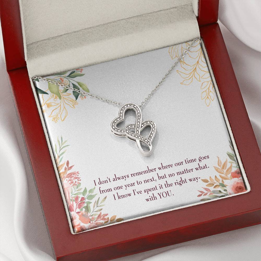 A Time Well Spent Heart-to-Heart Pendant Necklace-Express Your Love Gifts