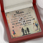 Personalized To Mom My Greatest Blessing is Your Love Eternal Hearts CZ Necklace 14K White Gold Over Stainless Steel-Express Your Love Gifts