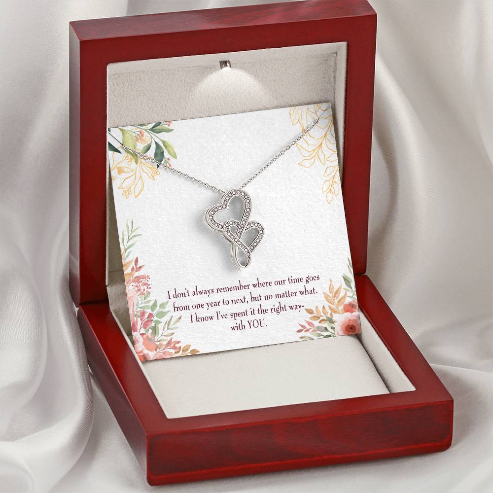 A Time Well Spent Heart-to-Heart Pendant Necklace-Express Your Love Gifts