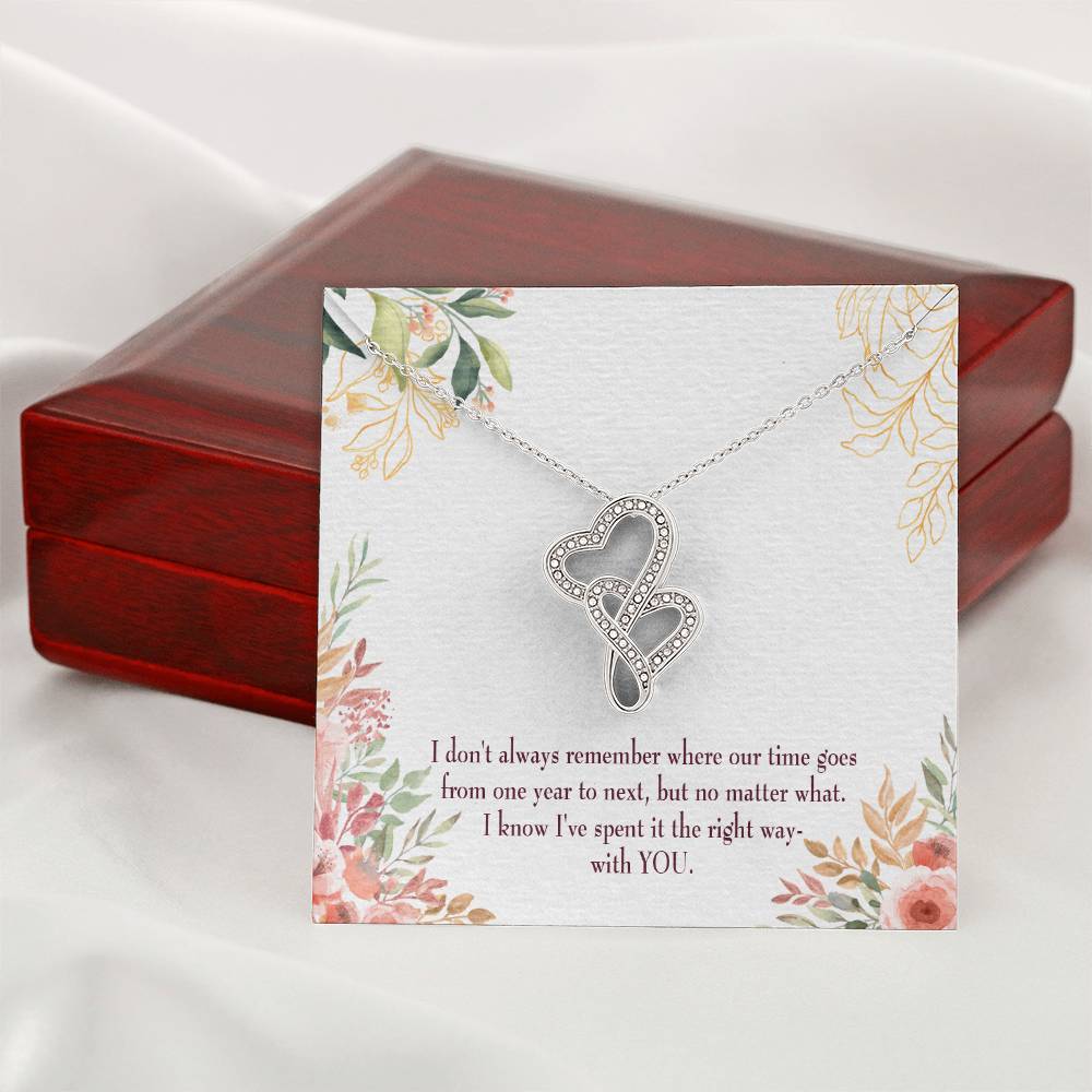 A Time Well Spent Heart-to-Heart Pendant Necklace-Express Your Love Gifts