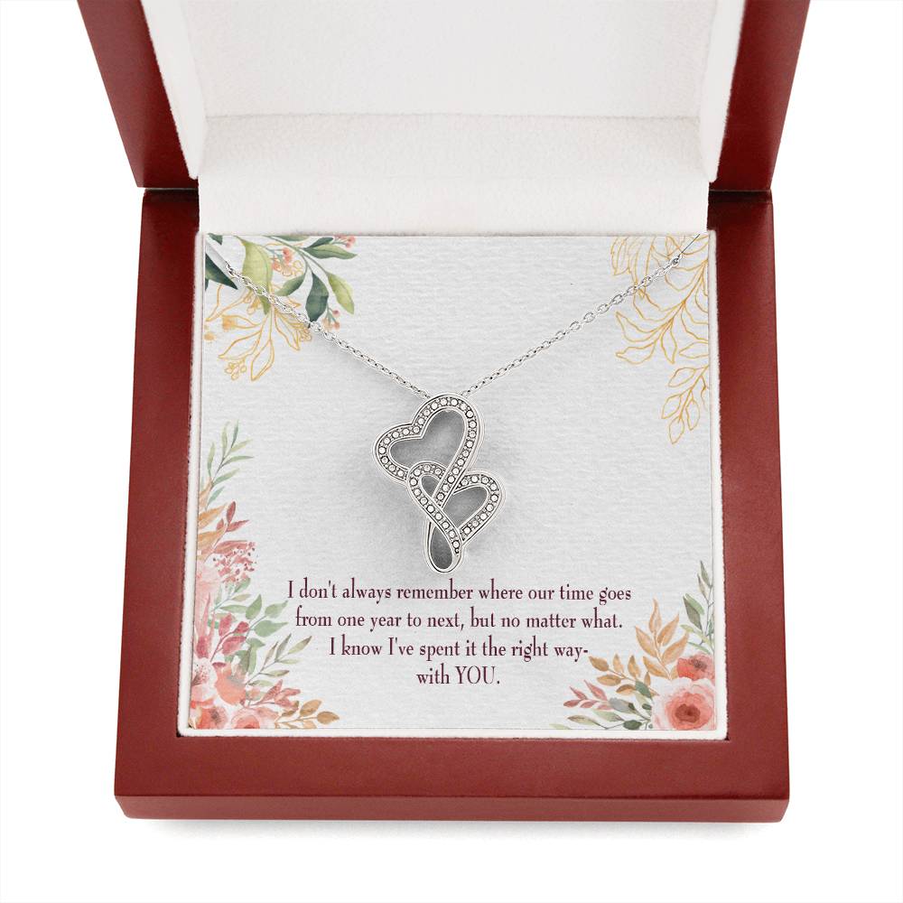 A Time Well Spent Heart-to-Heart Pendant Necklace-Express Your Love Gifts