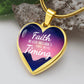 God's Timing Habakkuk 2:3 Necklace Stainless Steel or 18k Gold Heart Pendant 18-22"-Express Your Love Gifts