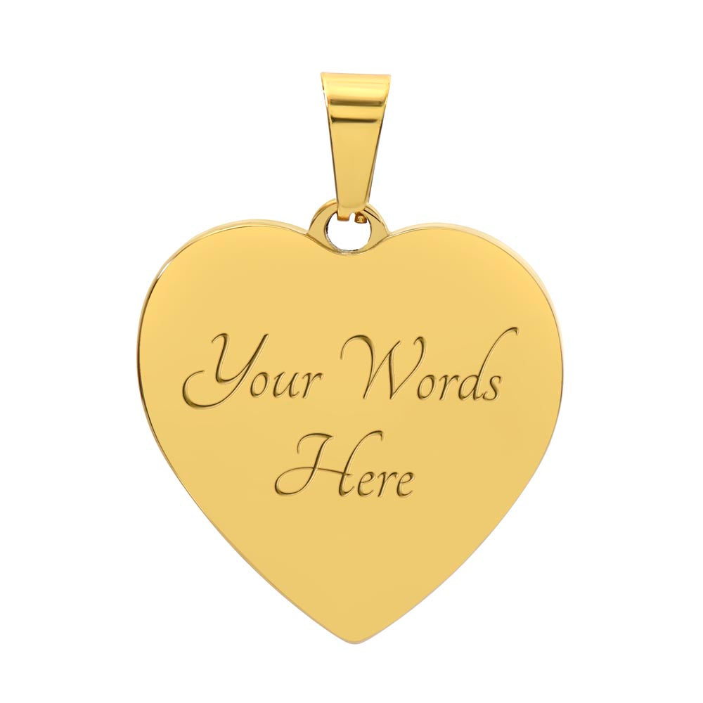 Yin Yang Heart Pendant Necklace Stainless Steel or 18k Gold Heart Pendant 18-22"-Express Your Love Gifts