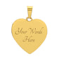 Yin Yang Heart Pendant Necklace Stainless Steel or 18k Gold Heart Pendant 18-22"-Express Your Love Gifts