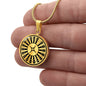 Roulette Circle Necklace Stainless Steel or 18k Gold 18-22-Express Your Love Gifts
