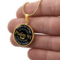 Psalm 91 God is My Refuge Circle Necklace Stainless Steel or 18k Gold 18-22-Express Your Love Gifts