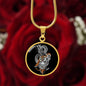 Tiger Dragon Yin Yang Circle Necklace Stainless Steel or 18k Gold Circle Pendant 18-22"-Express Your Love Gifts