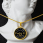 Psalm 91 God is My Refuge Circle Necklace Stainless Steel or 18k Gold 18-22-Express Your Love Gifts