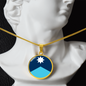 Custom Design Circle Keychain or Necklace - Upload Your Art or Request Design - 316L Stainless Steel - 18K Gold Plated - USA Made Personalized Gift-Express Your Love Gifts