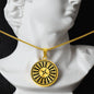 Roulette Circle Necklace Stainless Steel or 18k Gold 18-22-Express Your Love Gifts
