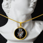 Tiger Dragon Yin Yang Circle Necklace Stainless Steel or 18k Gold Circle Pendant 18-22"-Express Your Love Gifts
