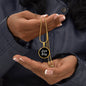 Jesus is King Matthew 28:18 Necklace Circle Pendant Stainless Steel or 18k Gold 18-22"-Express Your Love Gifts