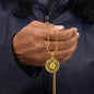 Roulette Circle Necklace Stainless Steel or 18k Gold 18-22-Express Your Love Gifts