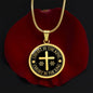 Christ is The King Mark 15:32 Necklace Circle Pendant Stainless Steel or 18k Gold 18-22"-Express Your Love Gifts