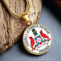 Virginia Prince George County Seal Circle Necklace Stainless Steel or 18k Gold Circle Pendant 18-22"-Express Your Love Gifts