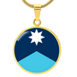Custom Design Circle Keychain or Necklace - Upload Your Art or Request Design - 316L Stainless Steel - 18K Gold Plated - USA Made Personalized Gift-Express Your Love Gifts