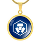Crypto.com Coin (CRO) Circle Necklace Stainless Steel or 18k Gold 18-22"-Express Your Love Gifts