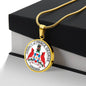Virginia Prince George County Seal Circle Necklace Stainless Steel or 18k Gold Circle Pendant 18-22"-Express Your Love Gifts